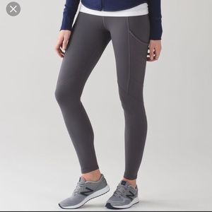 Lululemon Fresh Tracks Tight Dark Carbon Size 8